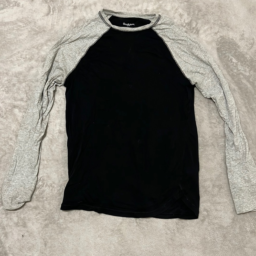 Black/grey long sleeve tee shirt